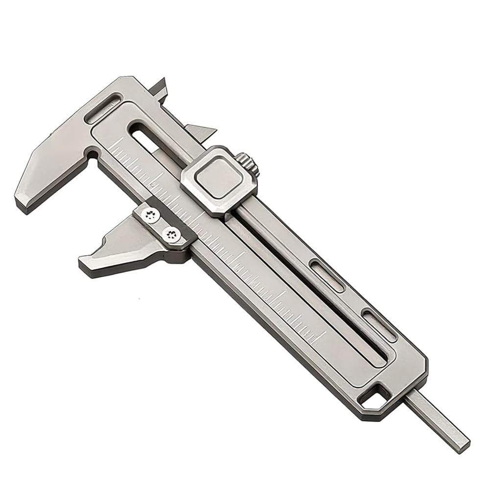 Aundhegrtt As Shown Traditional Style Mini Vernier Caliper, 50Mm/1.9In Pocket Ruler, Caliper Measuring Tool Portable Metal