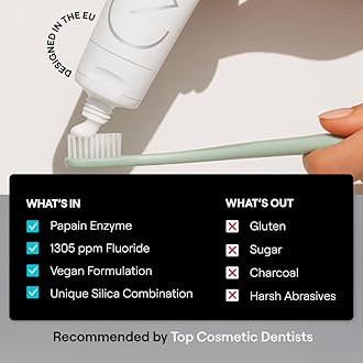 Enlighten White Teeth Whitening Toothpaste, 4 Modes of Stain Removal, Enamel Protection, Dentist-Approved Fluoride Toothpaste, Restores Gloss, Improves Colour, Removes Plaque, Vegan, 75ml