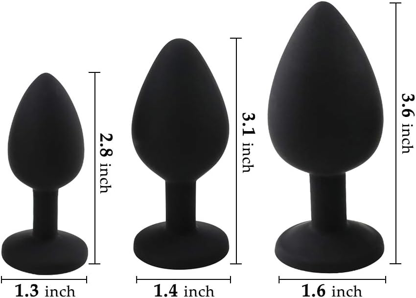 4Pcs/Set Soft Medical Silicone Trainer Kit for Women,Anales Pugs Beginner Set for Women and Men Soft Share Pleasure Trainer Kits 4set Black