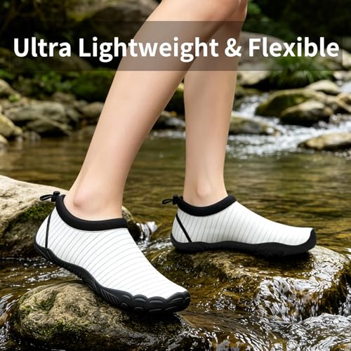Image of Mishansha Water Shoes Women Wide Toe Quick Dry Aqua Shoes | Adult Swim Shoes Anti-slip Five Finger Barefoot Shoes For Beach Hiking Yoga Reefing Surfing River