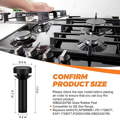 24Pack WB02X24790 Grate Rubber FeetFit for GE Gas Stove Top Range