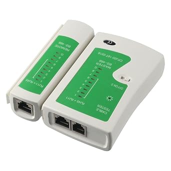 Network Cable Tester,Green Useful Tracker Tool Kit Durable Continuity Tester for RJ45 RJ11 RJ12/CAT5/CAT6/CAT7 UTP
