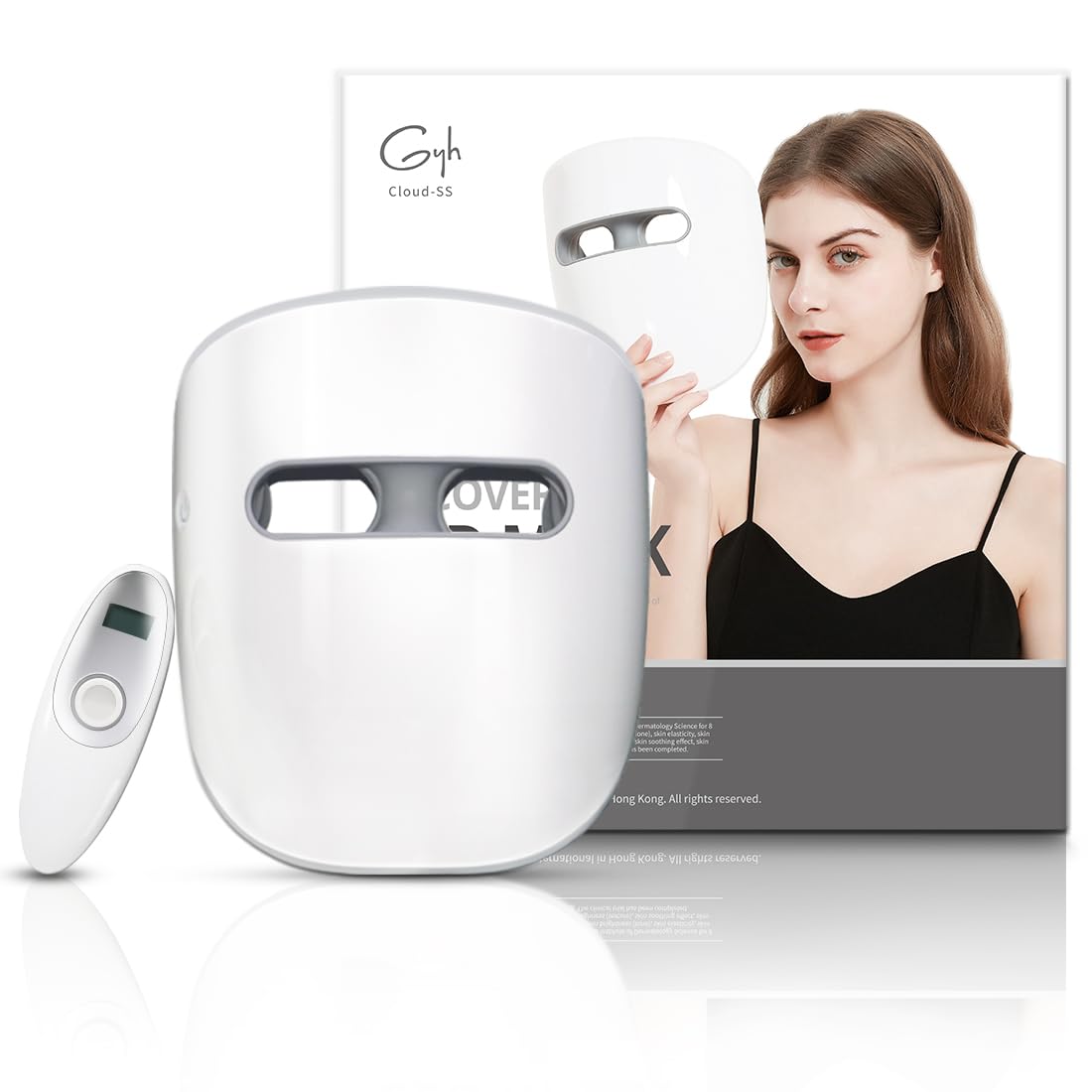 Mascara LED Facial Profesional Inalámbrica GYH, Fototerapia LED Facial Mascarilla Azul Infrarroja Roja, Antiarrugas y Antienvejecimiento (RB-005)