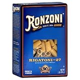 Ronzoni Pasta, Rigatoni, 16 Ounce (Pack of 12)