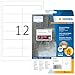 Produktbild HERMA 4692 Wetterfeste Folienetiketten, 25 Blatt, 97 x 42,3 mm, 12 pro A4 Bogen, 300 Stück, selbstklebend, bedruckbar, matt, blanko Klebeetiketten Aufkleber aus Folie, weiß