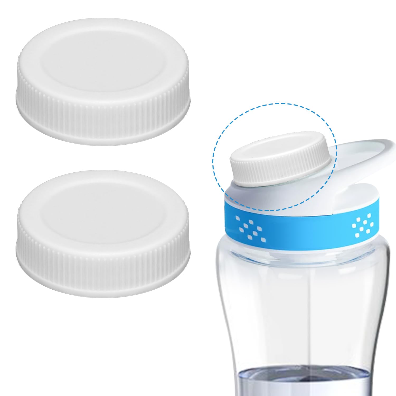 YOUSHARESPack of 2 Replacement Lids for Cirkul Water Bottles, Keeper Caps Compatible with Cirkul 12oz, 22oz, 32oz, 42oz, Stainless Steel & Plastic Water Bottles