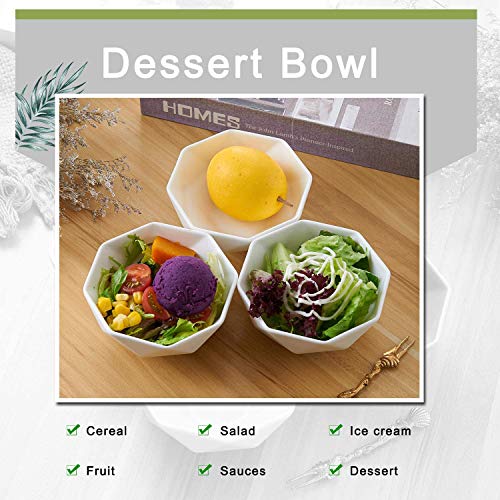 Aomryom 9 Oz 8 Set Matte Porcelain Dessert Bowls, 4.5 In For Cereal, Snacks, Nuts, Rice, Dishwasher Microwave Safe, White #TOP4