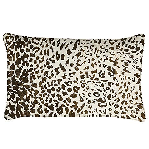 Sorra Home AMZ768021SP Indoor/Outdoor Pillow Set, 13 in x 20 in, Espresso Leopard