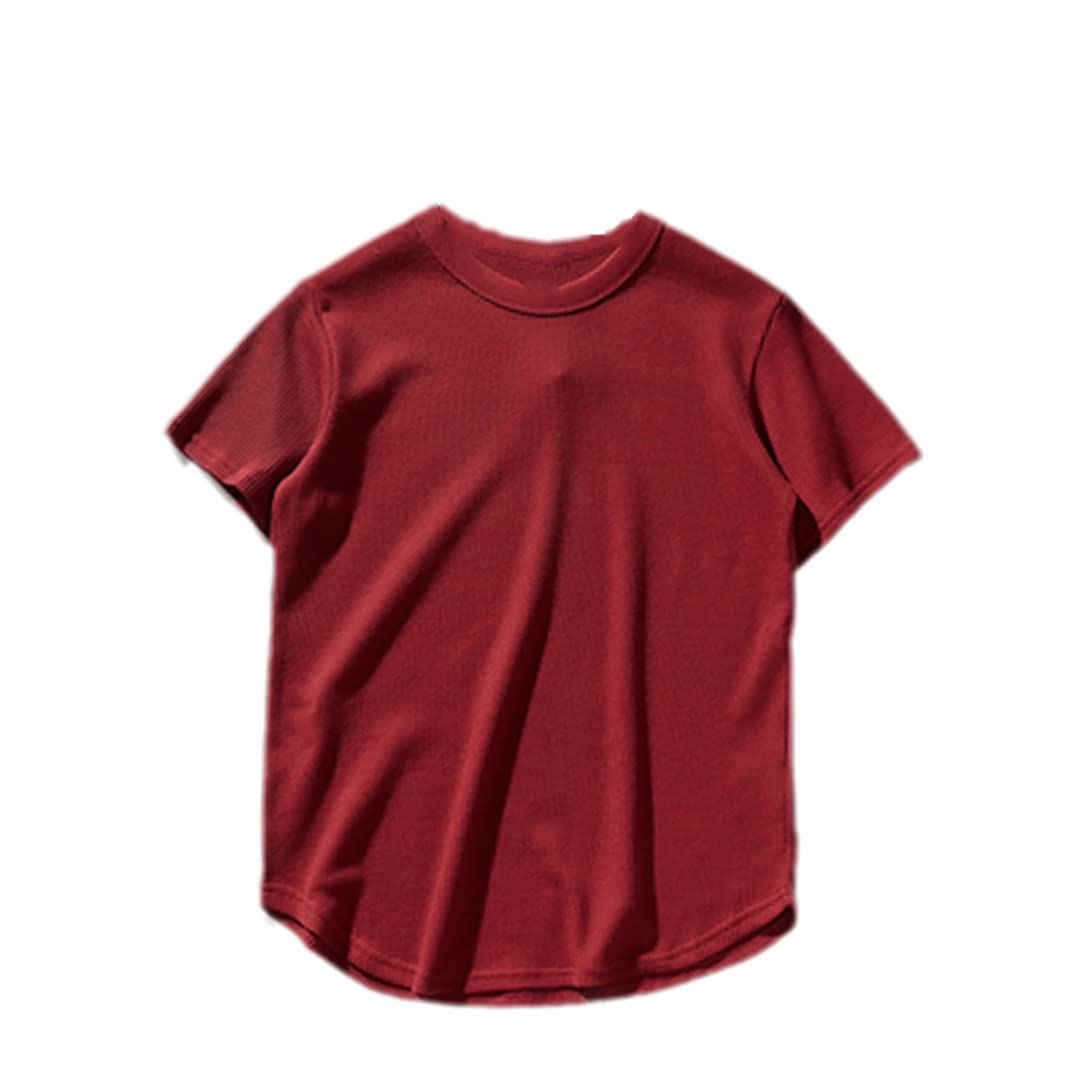 Vogrtcc Camiseta de cuello Henry para hombre, manga corta, estilo casual, holgada, 32004, XL