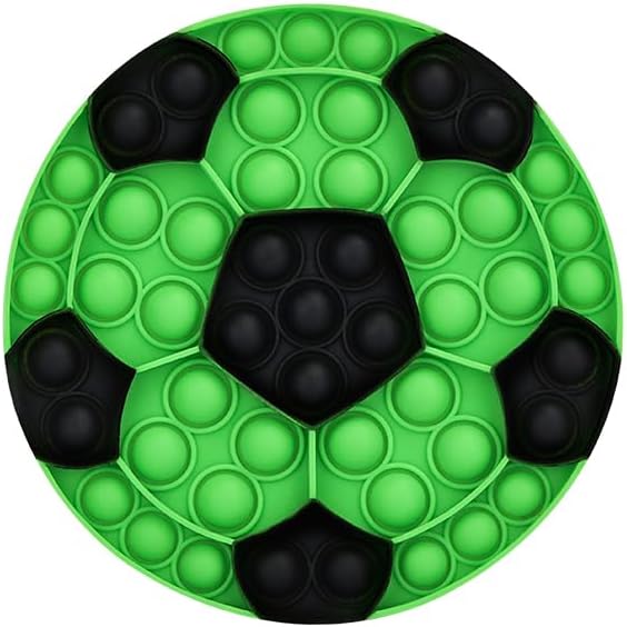 Bubble Decompression Toys, Sensory Toys in the Shape of a Football, Novel Toys for Boys and Girls, Silicone Squeezing Toys, Suitable for Children and Adults (Green)