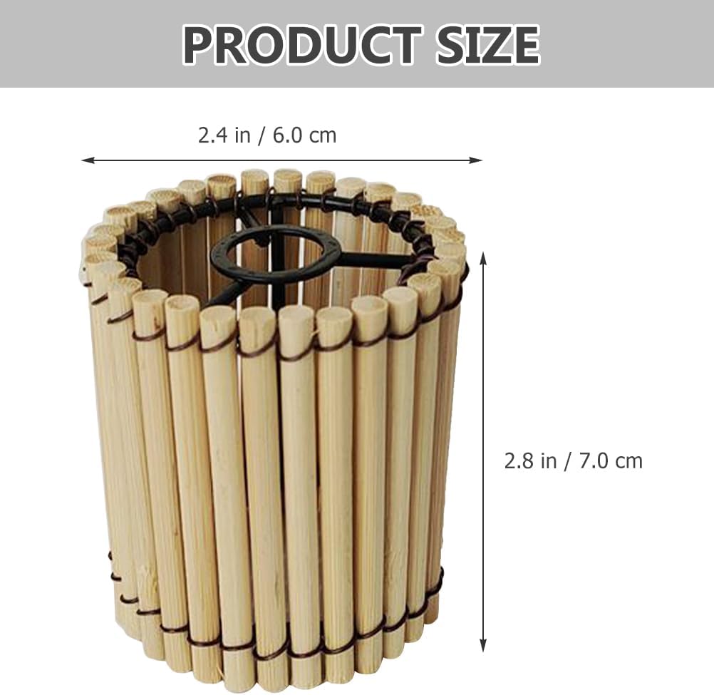 Hemoton Bamboo Lampshade Woven Pendant Light Cover Small Hanging Lamp Shade for Softer Lighting and Easy Installation