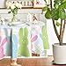 Horaldaily Easter Tablecloth 70x70 Inch Round, Spring Bunny Happy Easter Table Cover for Party Picnic Dinner Decor