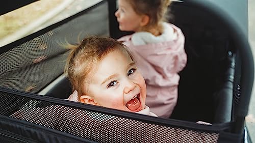 WONDERFOLD 4-Sided Shade Net Stroller Wagon Accessory Featuring 360 Degrees of Coverage Made with Lightweight Mesh Sides for Ventilation and Visibility (Fits Only W4 OG) - Thumbnail 4