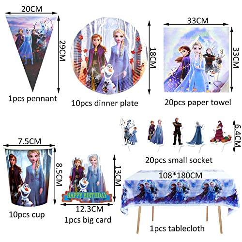 Miotlsy Forniture per Feste 69 PCS Frozen
