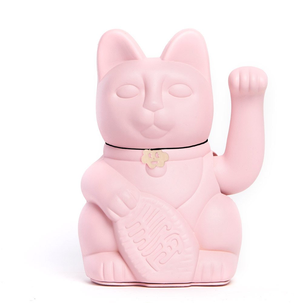 Gato de la Suerte Maneki Neko Lucky Cat con Pata Derecha en Movimiento Figura Decorativa Japonesa Original Pintada a Mano para Casa Negocio Oficina Entrada Regalo Amuleto AGUAMARINA M (10x6x15cm) — view 8