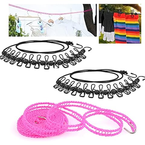 TIMESETL 3Stück Wäscheleine Reise Camping Cover