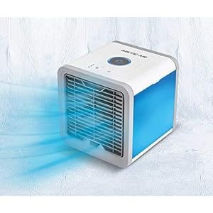 LIVINGTON Arctic Air – Luftkühler mit Verdunstungskühlung – Mobiles Klimagerät mit 3 Stufen & 7 Stimmungslichtern – Mini…