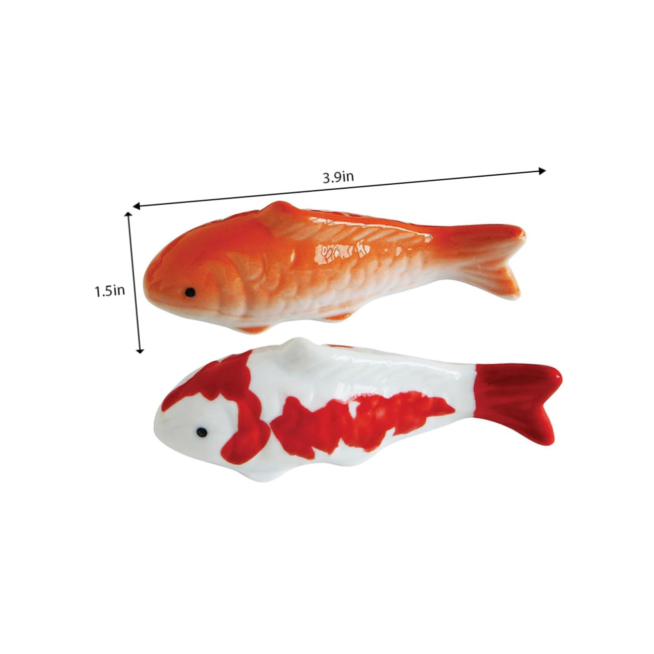 2 piezas de decoración del hogar, cerámica, decoración de peceras, decoraciones de acuario, decoración de peces de simulación, peces flotantes de acuario, peces flotantes, estatuas de peces pequeños,