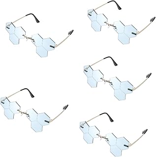 Óculos De Sol Retrô 5 Pares De Óculos De Sol Femininos Óculos De Sol Sem Aro Para Mulheres Óculos De Sol De Formatura Óculos Sem Armação Óculos Sem Armação Óculos De Festa