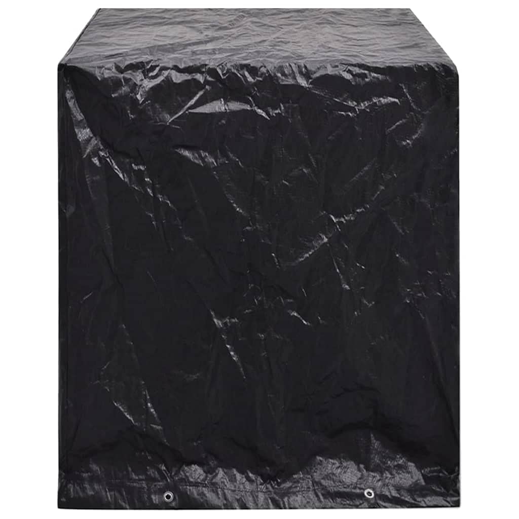 Copertura per mobili da giardino e tavoli da ping pong, 160 x 55 x 182 cm | materiale PE, 8 occhielli in alluminio, lavabile, 2 pezzi, con corda di fissaggio