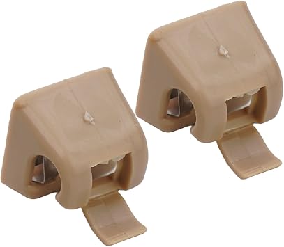 Sun Visor Clip Holders for Mercedes W123 W124 W126 W140 W201, Beige Grey Nylon Interior Roof Lining Bracket to Replace Broken Visor Catch and Secure Mirror Light Connection(Beige)