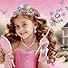 TOZHCITA Princess Accessories Light Up Wand Crown with Gloves, Earrings, Necklace,Bracelet and Ring for Little Girls,Princess Tiara Jewelry Sets Dress Up Toy Birthday Gift for Girls