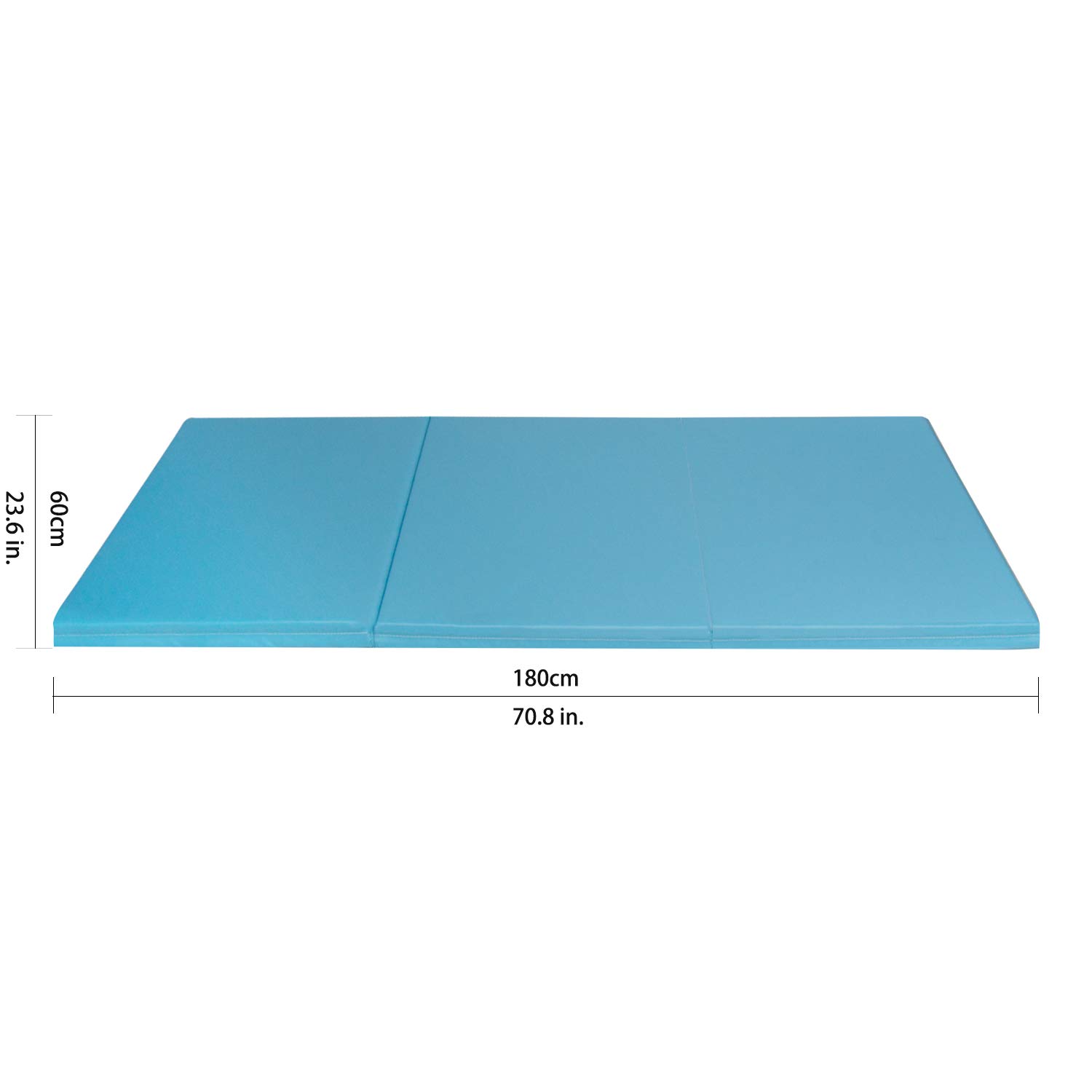 CCLIFE Turnmatte Weichbodenmatte 180x60x5cm Kinder Klappbare für Zuhause Fitnessmatte Gymnastikmatte Rutschfeste Sportmatte Spielmatte, Farbe:Hellblau