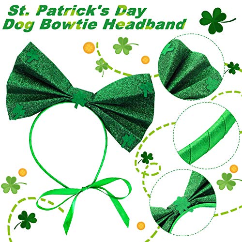 3 Pieces St. Patrick's Day Dog Costume Girls Doggie St Patricks Day Tutu Skirt Bowtie Headband Dog Bandana Pet Scarf Kit For Pet Dog Puppy At St. Patrick's Day #TOP1