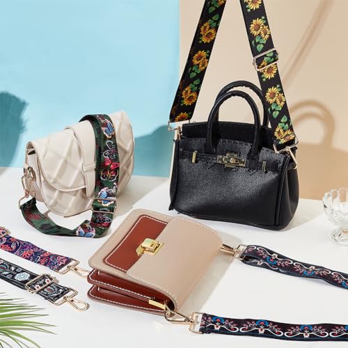 Sangle de sac ethnique avec broderie florale raffinée 132cm - 5