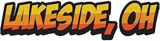 Lakeside Ohio Comic Style Decorative Flat Magnet – Souvenir Travel Decor (3-Inches Wide)