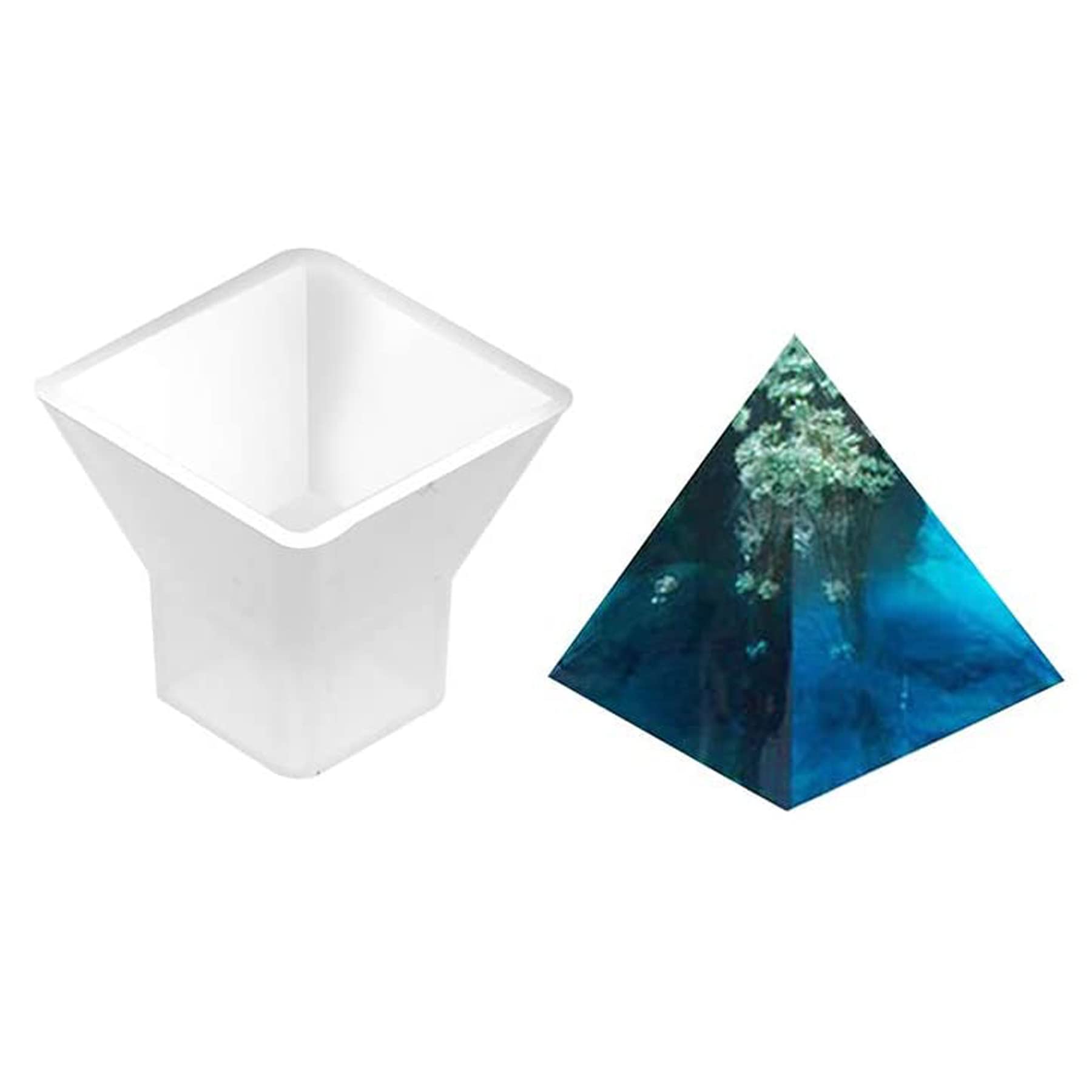 Cayway 2-delige Piramide Siliconen Mal – 50x50x50 Mm En 40x40x40 Mm – Voor Epoxyhars, Meditatie, Decoratie