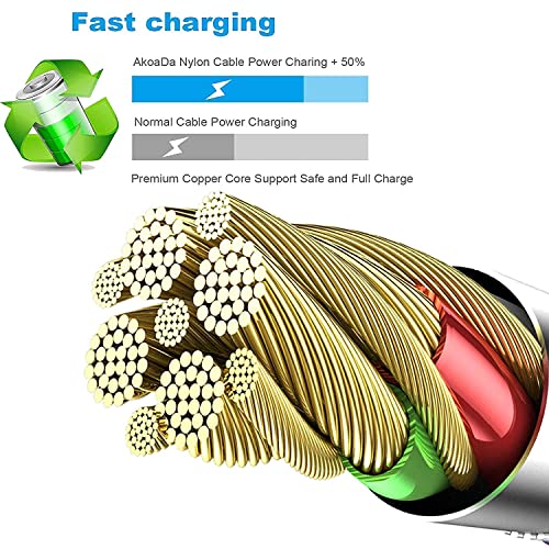 [Apple Mfi Certified] 6Pack 3/3/6/6/6/10 Ft Iphone Charger Nylon Braided Fast Charging Lightning Cable Compatible Iphone 14 Pro/13 Mini/13/12/11 Pro Max/Xr/Xs/8/7/Plus/6S/Se/Ipad #TOP2