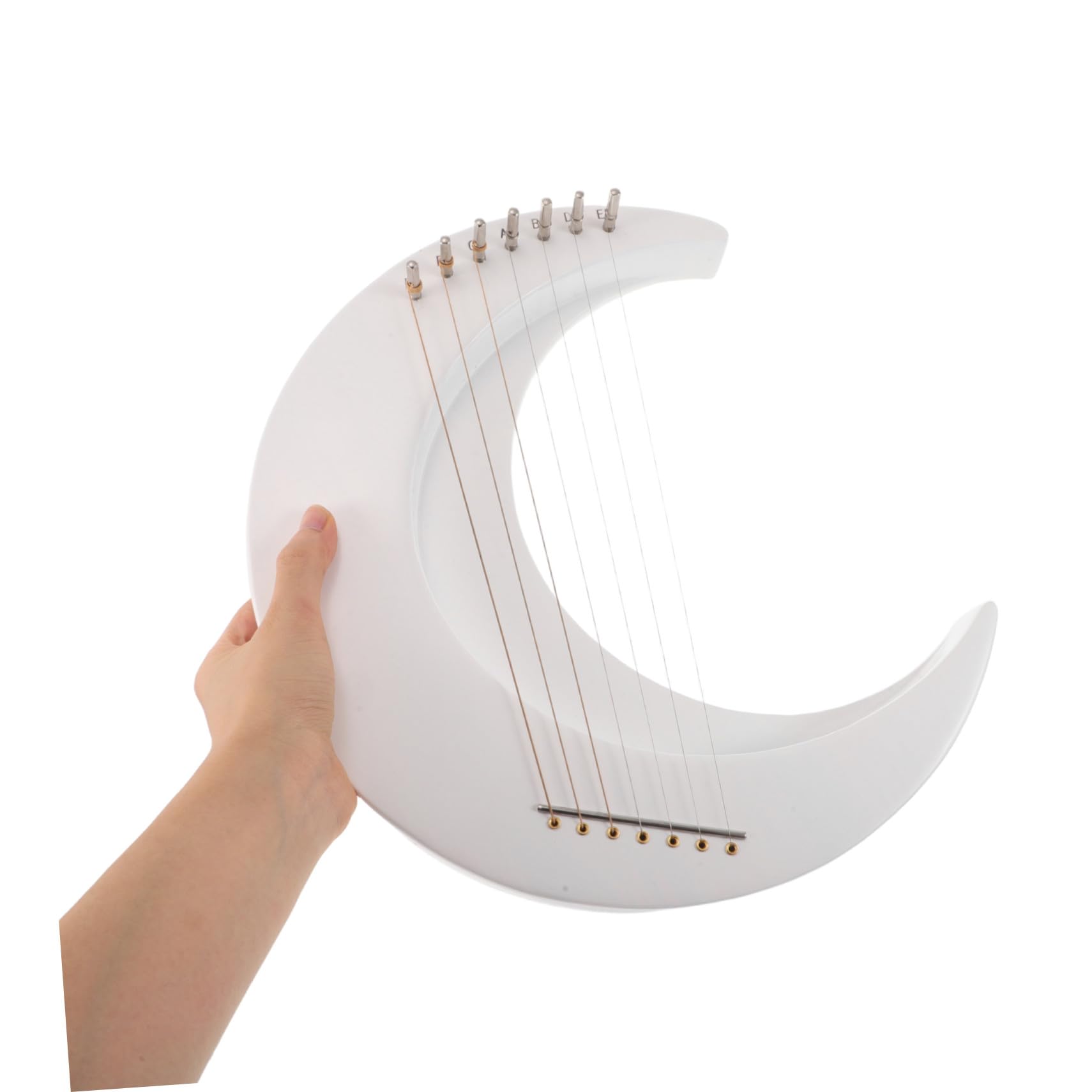 TOYANDONA Arpa Lira Lunare Corde Strumento Lira in Legno Con Chiave Di Accordatura Pratica Musicale Per Principianti Casa e Viaggi