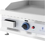 Royal Catering Plancha À Gaz Naturel En Inox Grill Professionnel 75 cm 2 Zones De Cuisson RC-GGF750 (Plaque 74,5 x 40 cm, 20 mbar, Gaz naturel, 50-300 °C, Lisse, Évacue La Graisse) - 2