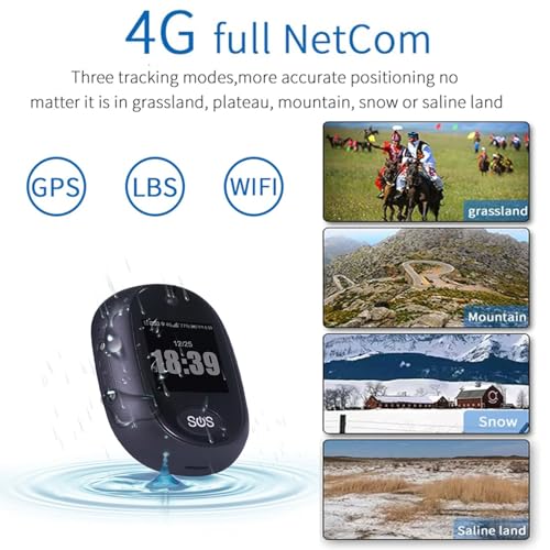 Colgante localizador GPS para sistema de alerta de ancianos, llamada de voz 4G, pantalla táctil, botón de emergencia SOS, recordatorio de medicamentos, gestión de la salud para Alzheimer y autismo
