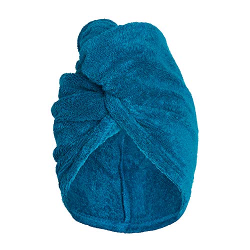 Turbie Twist Cotton Hair Towel Wrap for Women and Men, 10 inch X