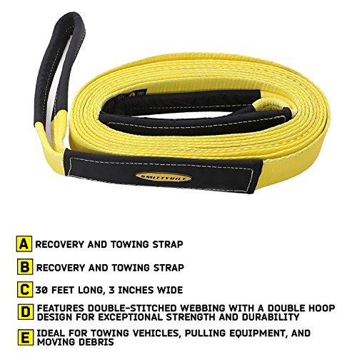 Smittybilt 3-Inch X 30-Feet Tow Strap (Yellow) - Cc330 #TOP1