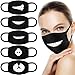 Bestsupplier 5 Pack Teeth Pattern Cute Unisex Cotton Blend Anti Dust Face Mouth Mask Black for Man Woman