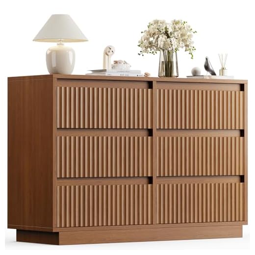 KOLIGEY 6 Drawer Mid Century Dresser