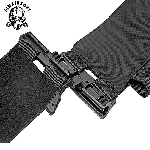 Sinairsoft Elastic Carrie Cummerbund Quick Release Buckle With Ar Magazine Pouches Bk #TOP3