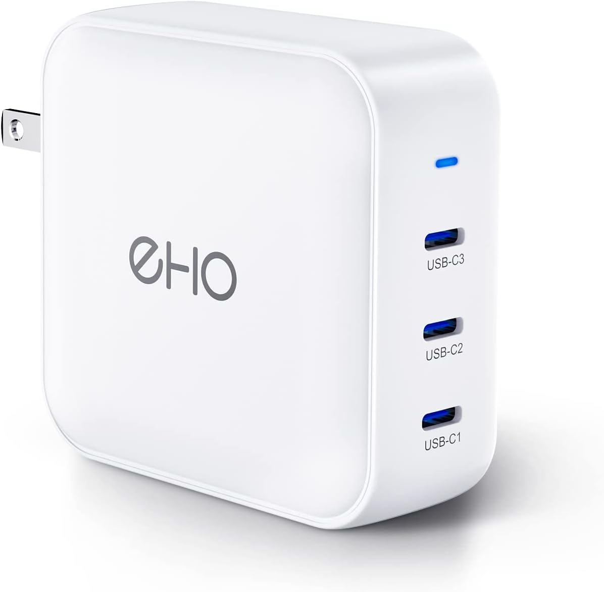 USB C Wall Charger, 140W PD 3.1 PPS 3-Port GaN III Fast Charger Type C Charging Station Foldable Power Adapter Travel Charger Block Compatible w/MacBook, Laptop, iPad, iPhone, Samsung and More-White