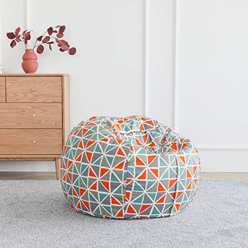 Storage Bean Bag Chair Cover,Stuffed Animal Bean Bag Storage Xl,Bean Bag Covers Only Without Filling,Toy Bean Bag Storage For Kids And Adult(Triangle Print) #TOP7