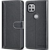ykooe for Motorola One 5G Ace Case 6.7', Moto G 5G Wallet Case Classic PU Leather Flip Fold Protective Cover with Card Holder and Magnetic Closure for Men, Black