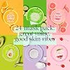 SpaLife Beauty Fruit Facial Sheet Masks 24 Pack Face Masks Skincare Set Hydrating Face Masks 6 Natural Fruit Extract Formulas Orange, Grapefruit, Coconut, Cherry, Avocado, Cucumber
