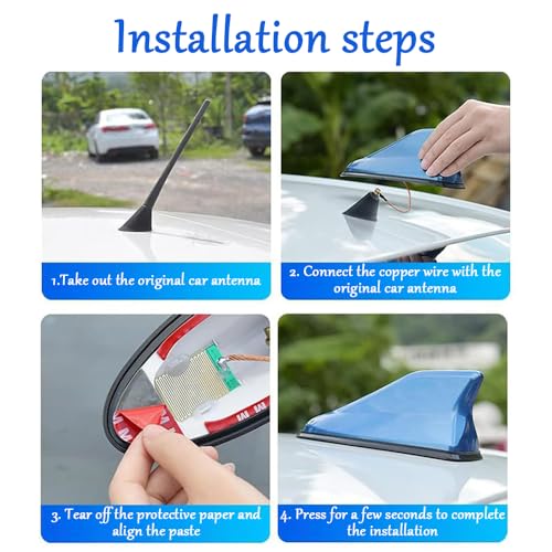 Antena aleta tiburón de señal estable y base impermeable para Golf 5 7