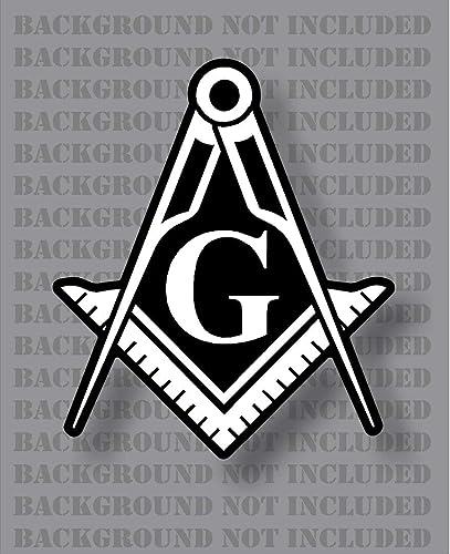 Image of Stonemason Square and Compass Mason Masonic Freemason G Decal Sticker (8 inch)