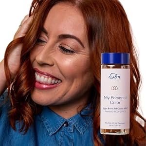 eSalon Permanent Hair Color & Hair Dye Complete Kit – Personal Colorist Kit for Up To 100% Gray Coverage for All Hair Types – Professional-Grade Ammonia-Free Hair Dye (Light Brown Red Copper 6RC)