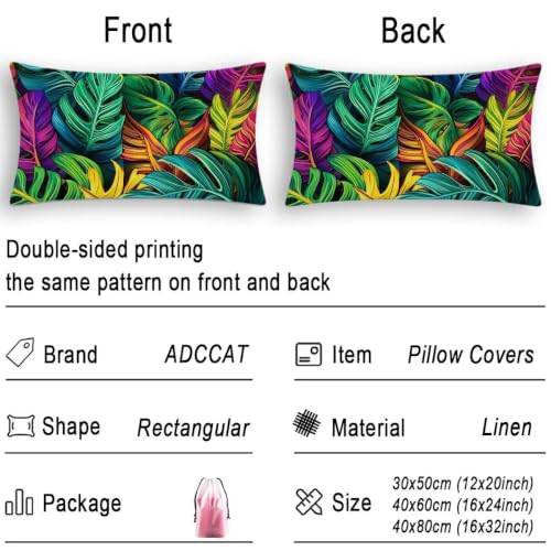 Fundas cojines exterior impermeable verde 40x80 decorativos lino juego de 2 almohada rectangular 7