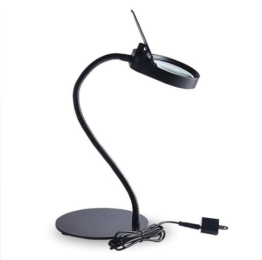 Lampa powiększająca LED, 3x10x lupa w świetle dziennym, bez użycia rąk oraz lampa stołowa i biurkowa, przenośna, regulowana, podświetlana lupa USB do czytania charitable