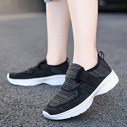 Fuqiao Boys Girls Shoes Kids Lightweight Walking Sneakers Breathable Casual Slip On Runing Sports Shoes, Black, 13.5 Little Kid #TOP7